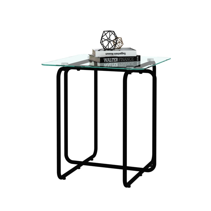 Modern Tempered Glass Coffee Table End Table Side Table For Living Room, Bedroom