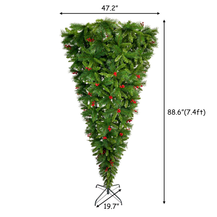 7.4 ft Upside Down Christmas Tree - Green