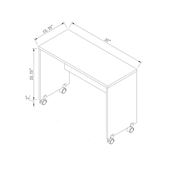 Wooden Mobile Computer Desk, Home Office Desk