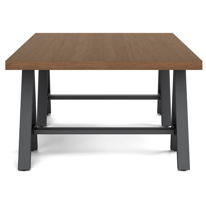 Sawhorse - Solid Walnut Veneer and Metal Coffee Table - Walnut