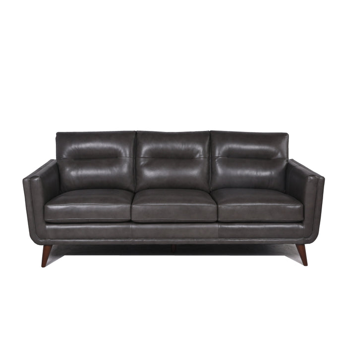 Mid-Century Leather Sofa