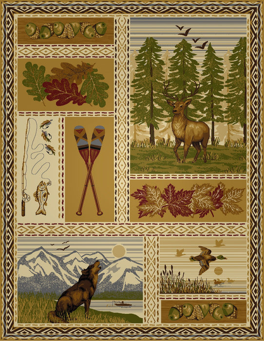 Woodland - GC_RST5401 Multi 5' x 7' Lodge Area Rug