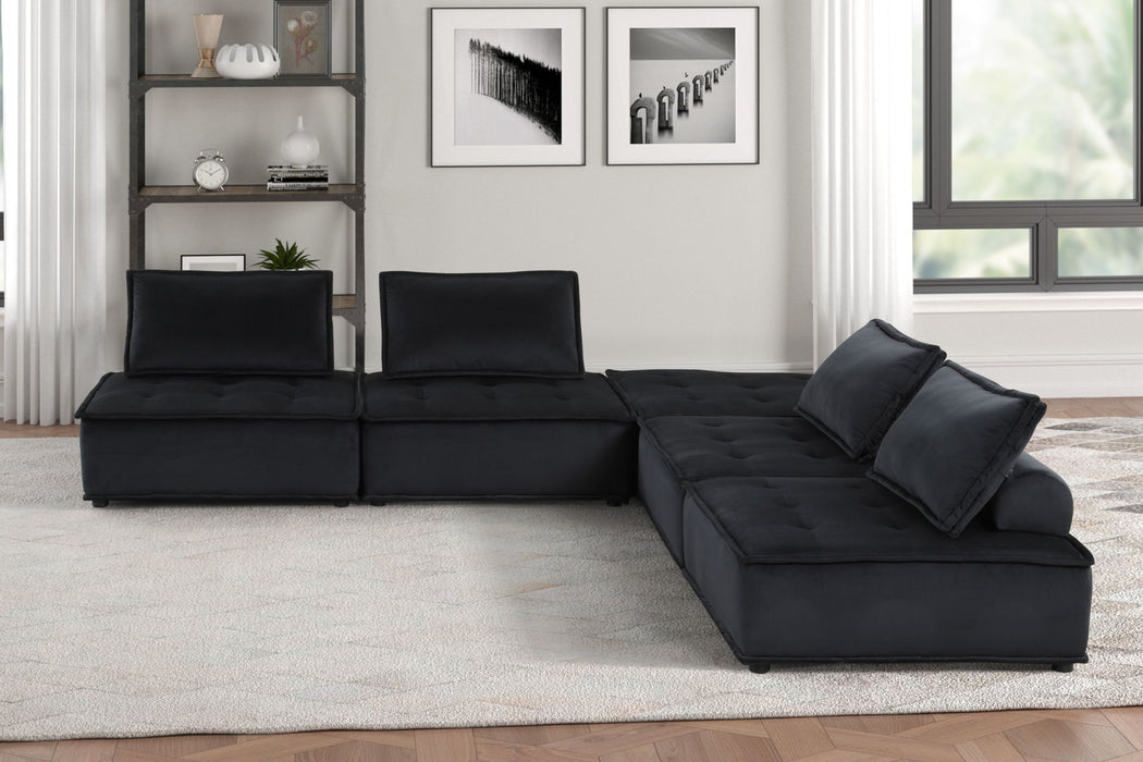 Anna - Velvet Sectional Sofa