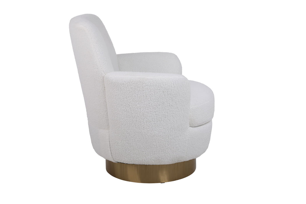 Swivel Barrel Chair, Swivel Accent Chairs Armchair For Living Room, Reading Chairs For Bedroom Comfy, Round Barrel Chairs With Gold Stainless Steel Base