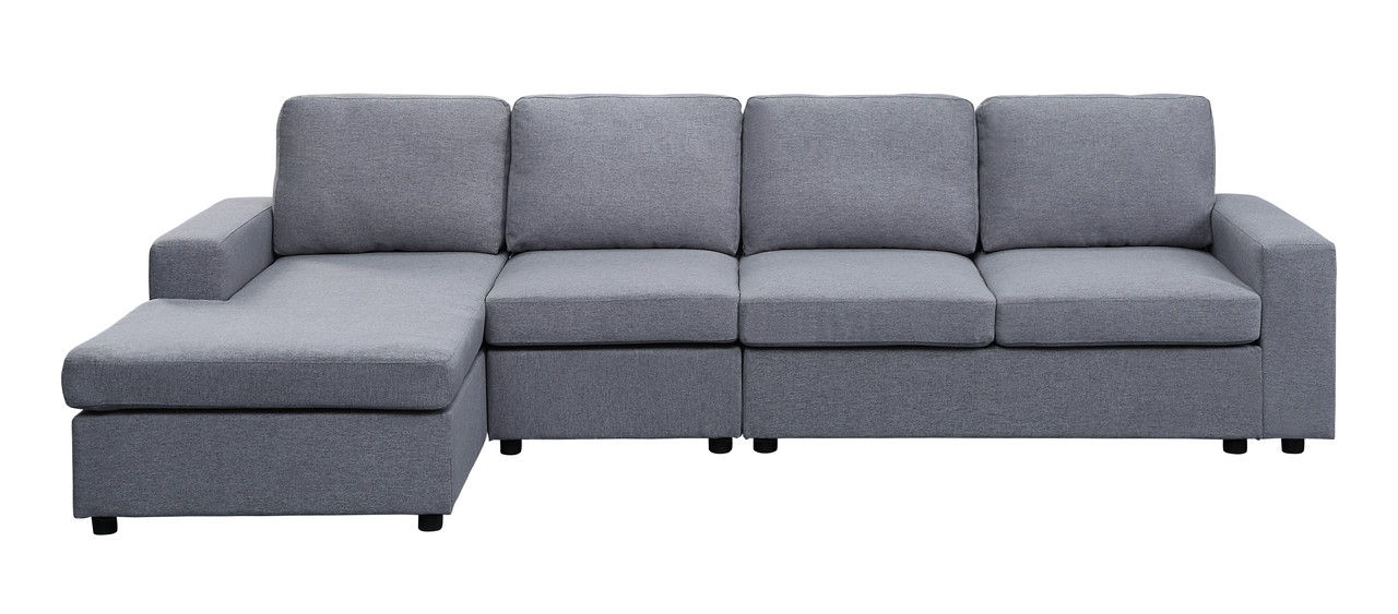 Dunlin - Linen Reversible Modular Sectional Sofa Chaise