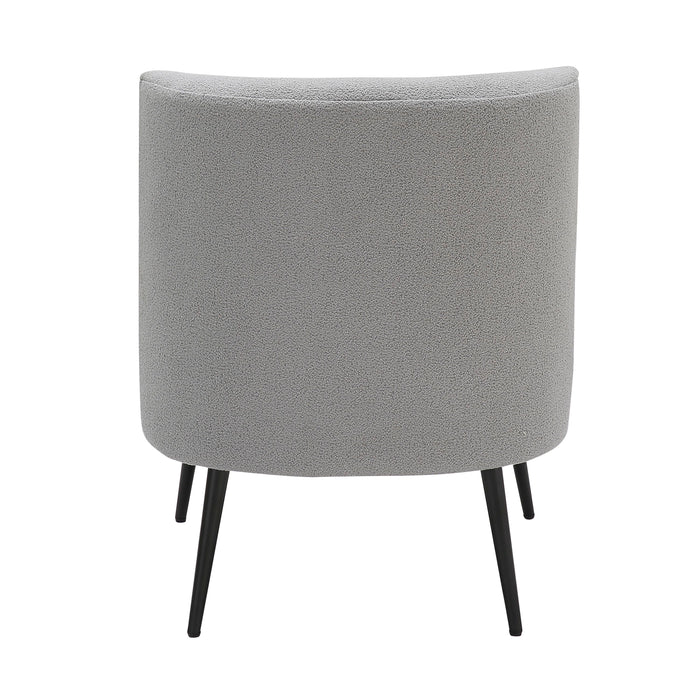 Fran - Contemporary Slipper Chair - Black / Light Gray