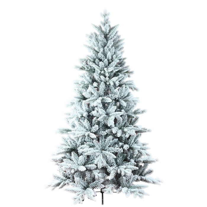 7FT PE/PVC Christmas Flocked Tree - White