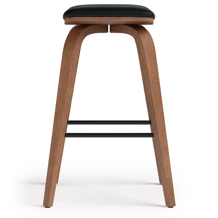 Larsen - Saddle Bar Stool (Set of 2) - Black