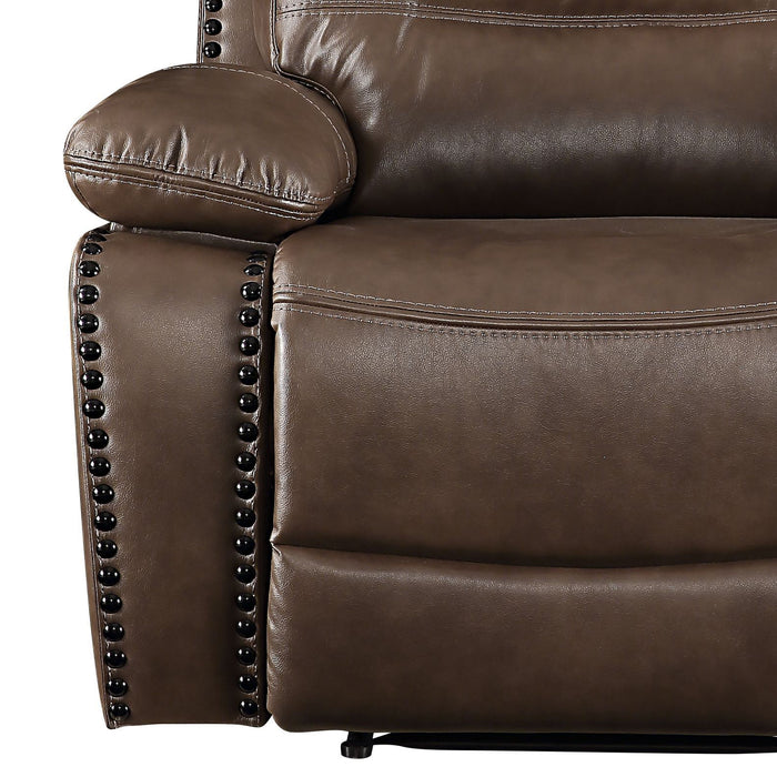 Aashi - Leather Gel Match Recliner Chair - Brown