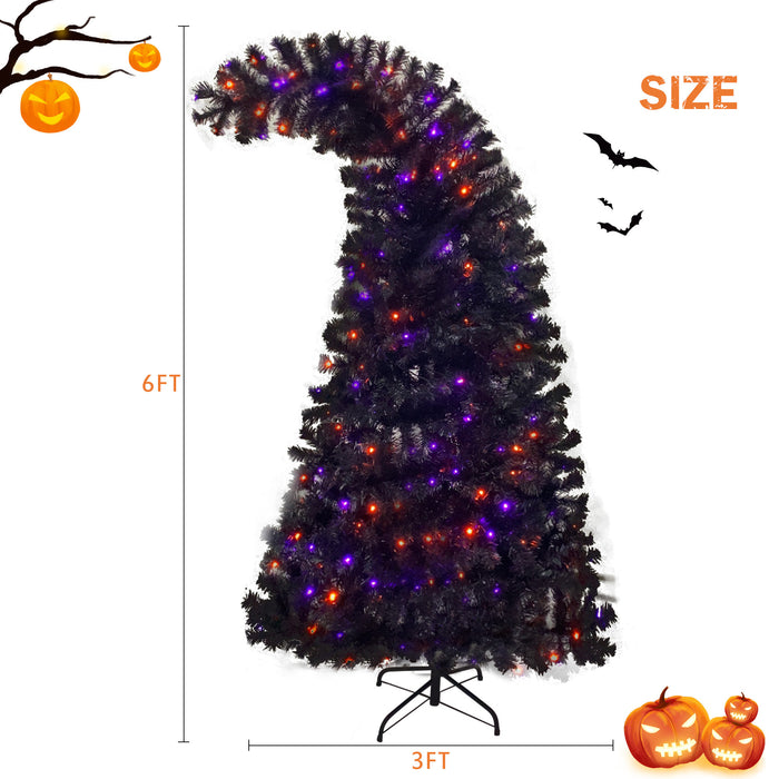 6FT Christmas Tree with LED Lights - Purple