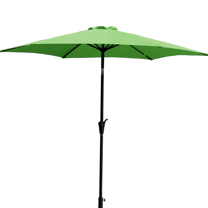 8.8' Outdoor Aluminum Patio Umbrella With 42 Pound Square Resin Umbrella Base