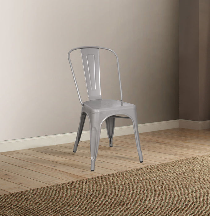 Jakia - Metal Side Chair (Set of 2) - Silver