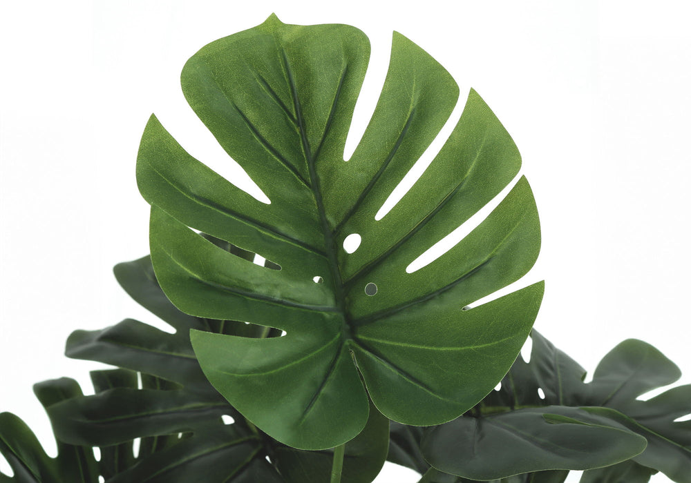 Artificial Plant, 24" Tall, Monstera, Indoor, Faux, Fake, Table, Greenery, Potted, Real Touch, Decorative - Green / Black