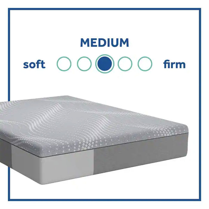 Posturepedic - 12" King Medium Mattress, Memory Foam Paterson - Gray