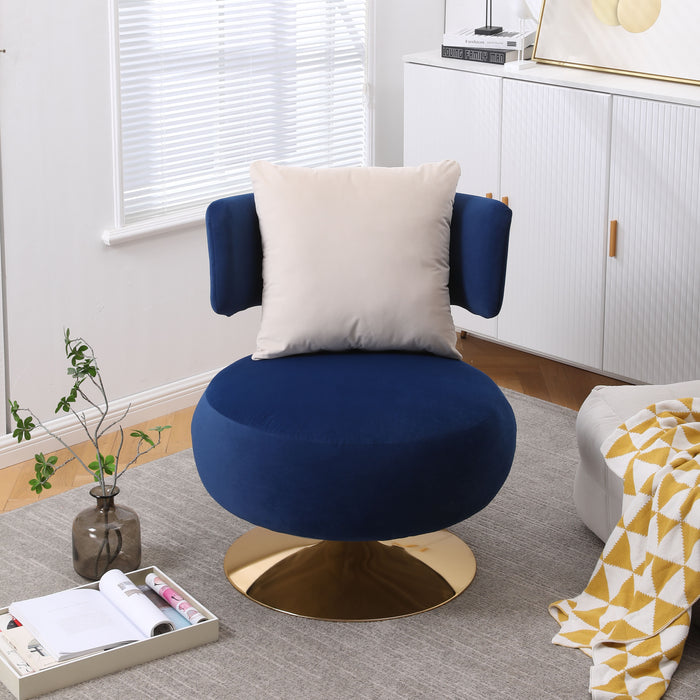 Swivel Accent Chair Armchair, Round Barrel Chair For Living Room Bedroom