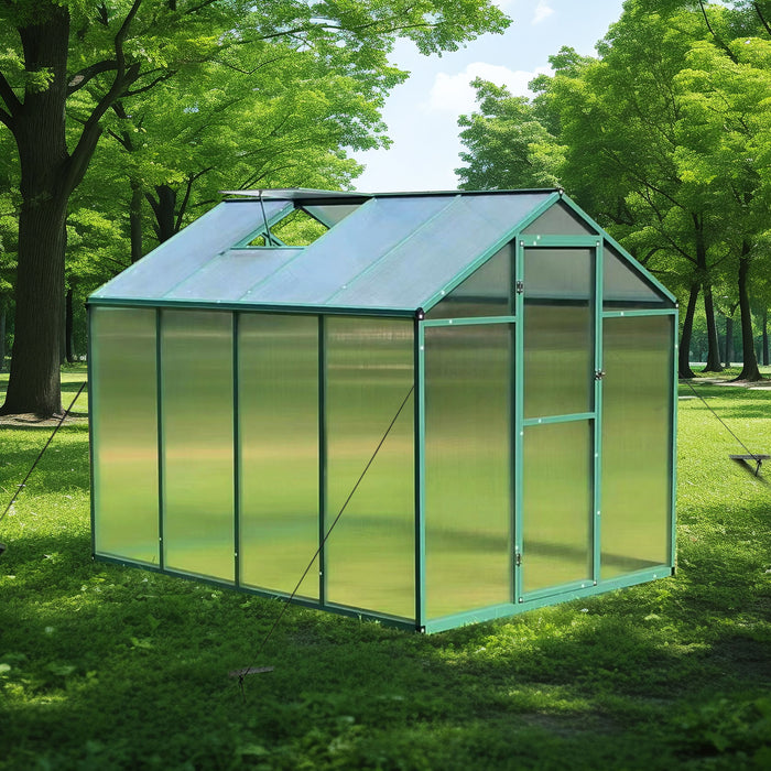 Newly Marketed Gain Height Windproofaluminum Greenhouse Polycarbonate Greenhouse Raised Base And Anchor Aluminum Heavy Duty Walk-In Greenhouses For Outdoor Backyard In All Season