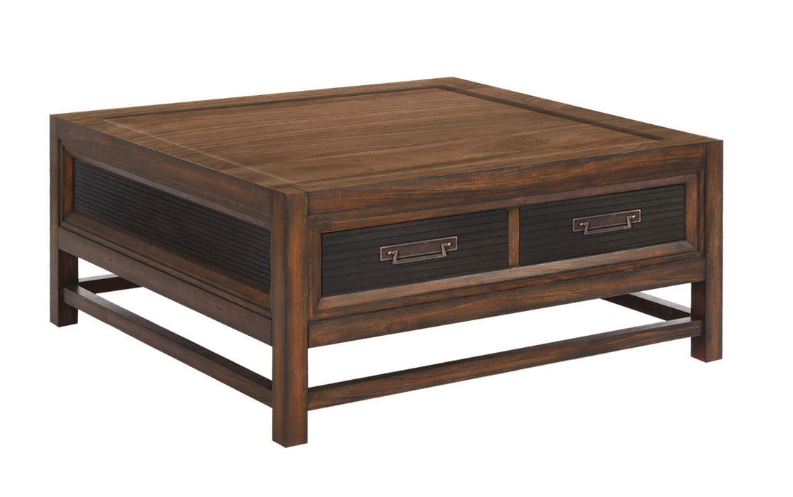 Branson - 2-Drawer Coffee Table, Two-Tone - Brown