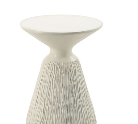 Duane - Fiber Concrete Accent Table - White