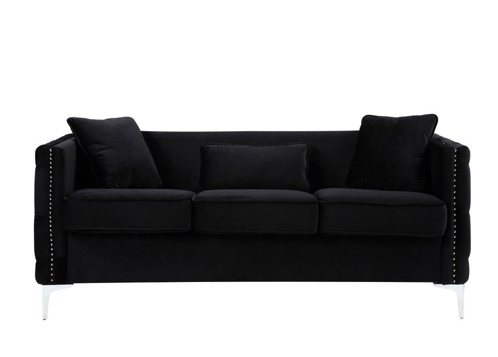 Bayberry - Velvet Sofa With 3 Pillows