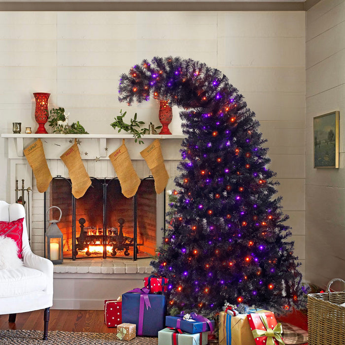 6FT Christmas Tree with LED Lights - Purple