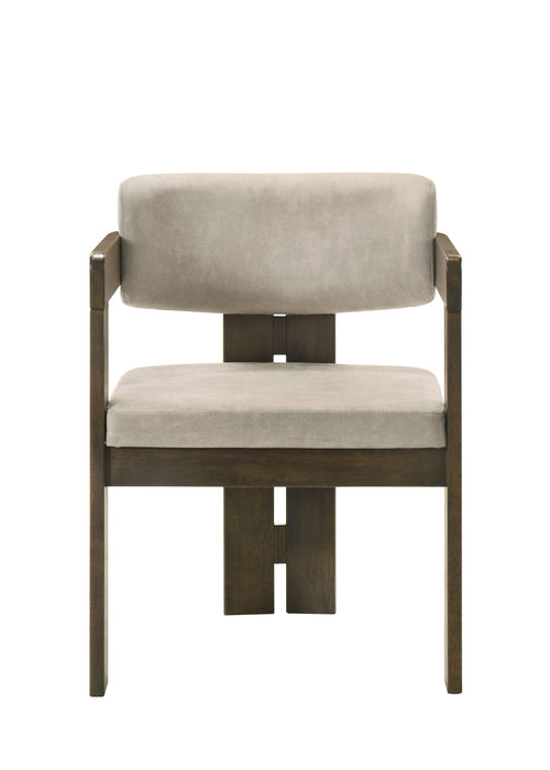 Destin - Polished Microfiber Side Chair (Set of 2) - Light Gray