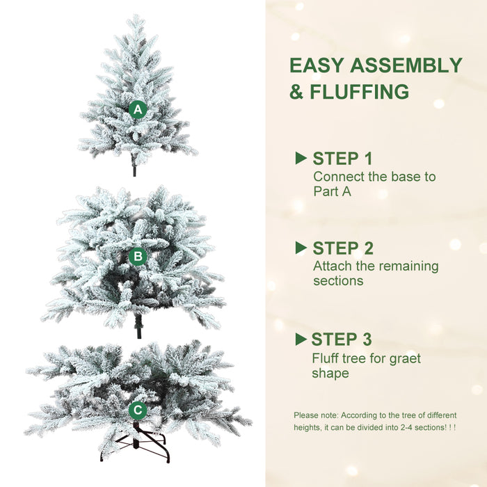 5ft PE/PVC Mixed Flocking Automatic Christmas Tree