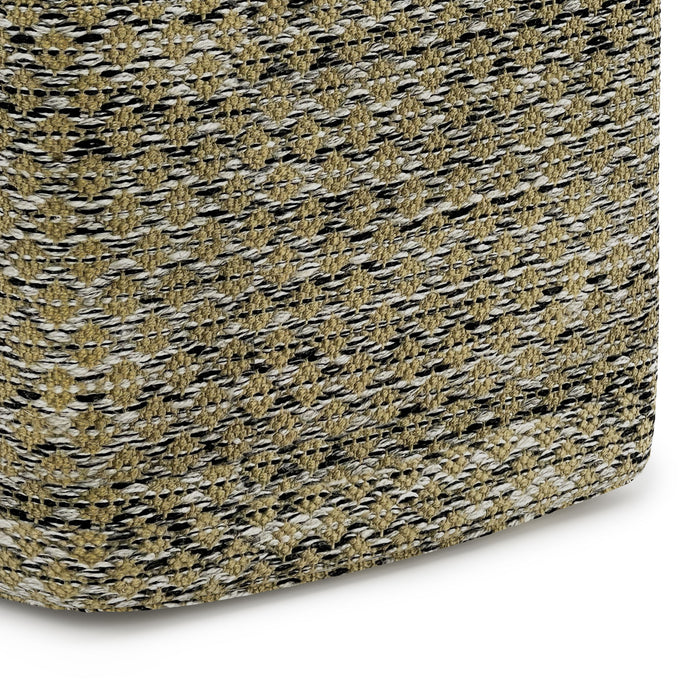 Janelle - Square Woven Outdoor / Indoor Pouf - Multi Color