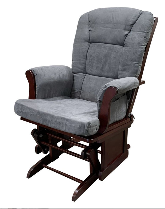 Adeliza - Microfiber Glider Chair With Ottoman - Gray