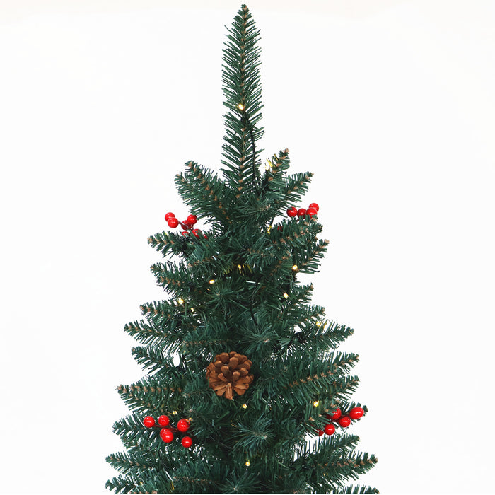 7.5ft Christmas Tree with foldable metal stand - Green