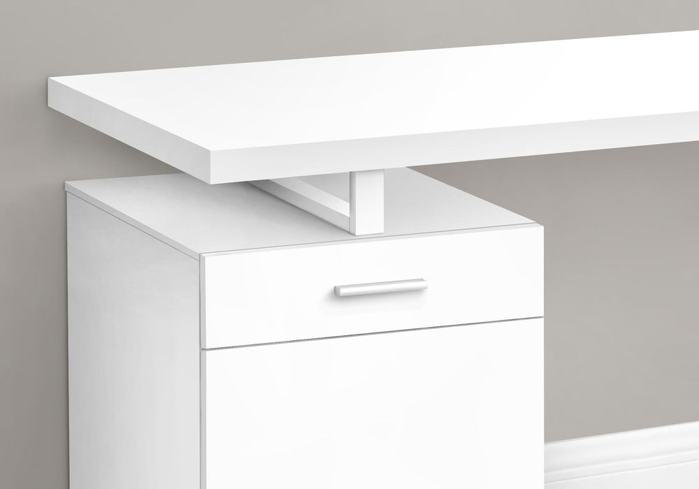 Computer Desk, Home Office, Laptop, Left, Right Set-Up, Storage Drawers, Work, Contemporary, Modern - White