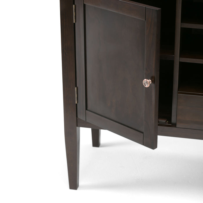 Carlton - Tall TV Media Stand - Dark Tobacco Brown