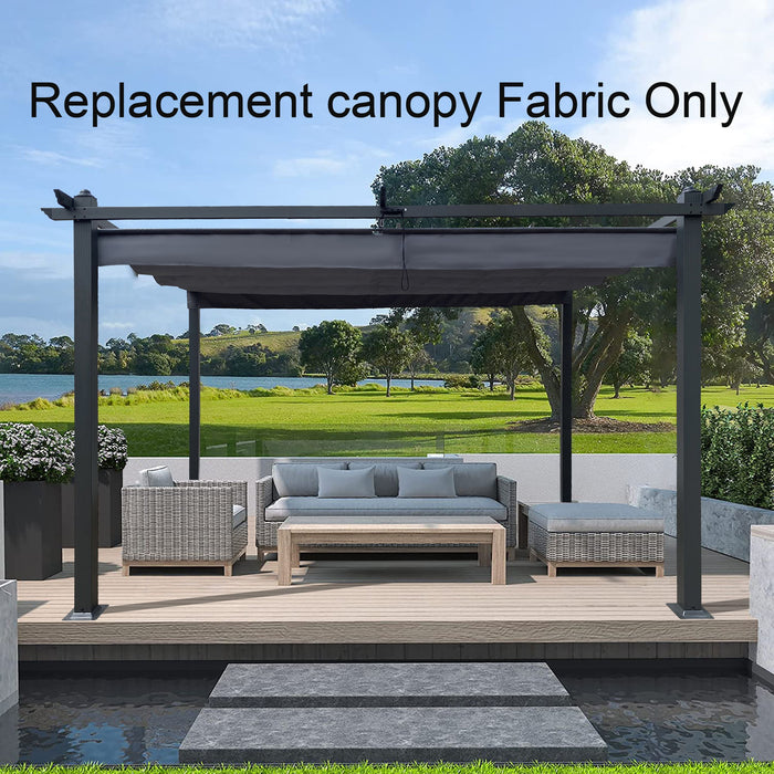 Replacement Canopy Top Cover Fabric For Outdoor Patio Retractable Pergola Sun-Shelter Canopy