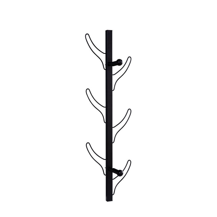 Vertical Eight Hook Coat Rack Wall Mount