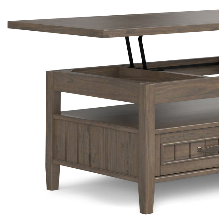 Lev - Lift Top Coffee Table - Smoky Brown