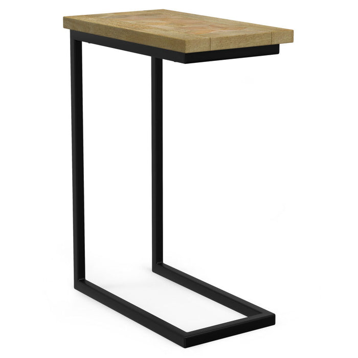 Skyler - C Side Table With Inlay - Natural