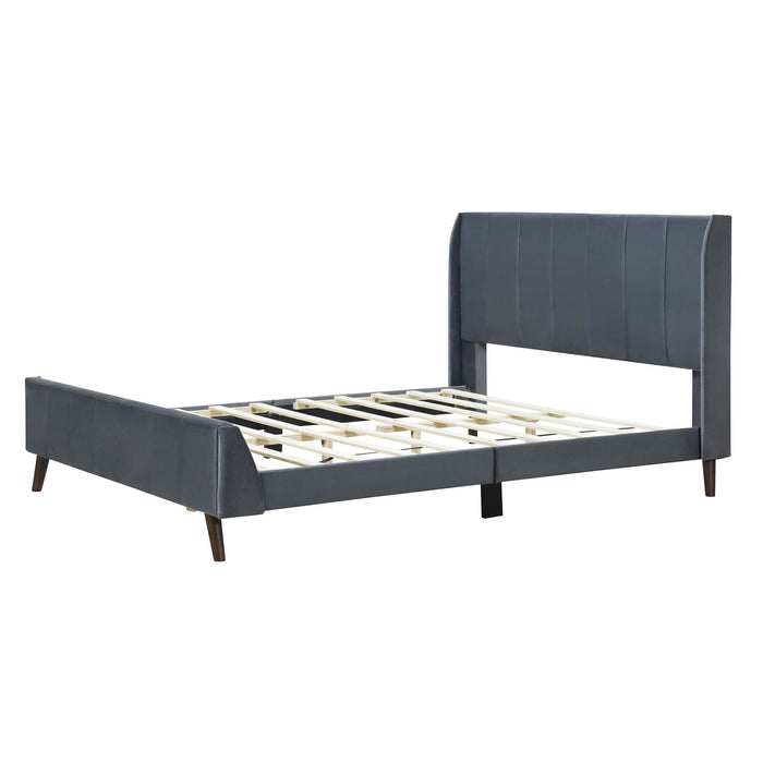 Upholstered Platform Bed, Velvet