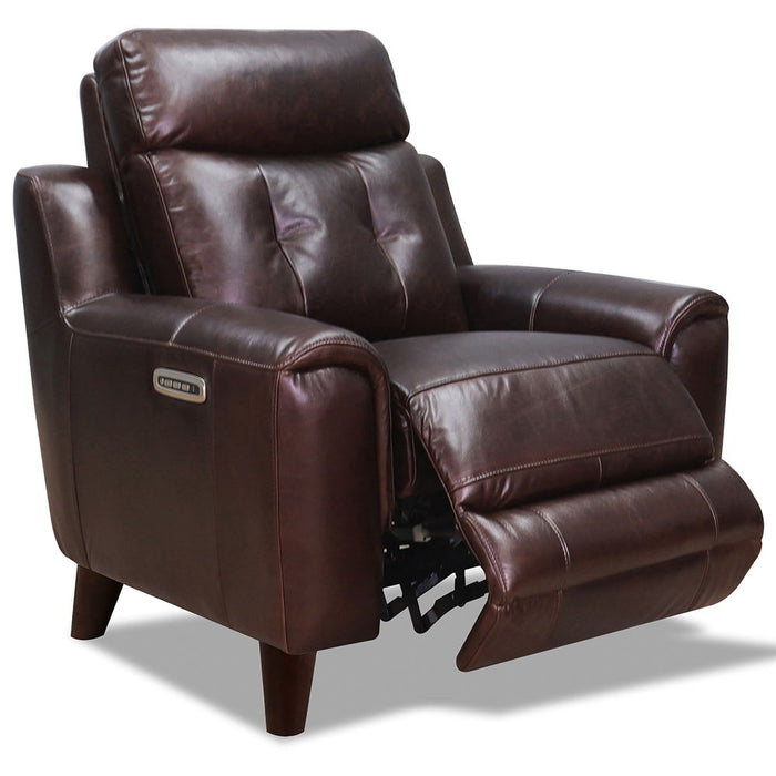 Torino - Power Headrest, Lumbar, Zero Gravity Waxy Pull Up Leather Recliner - Dark Brown