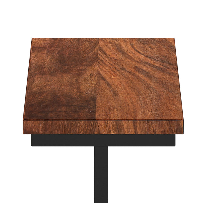 Gowen - C Side Table - Dark Cognac Brown