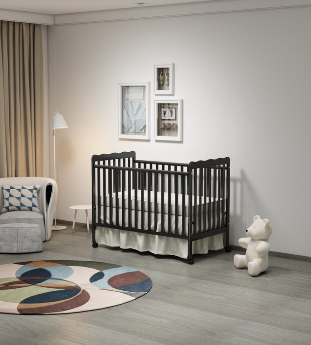 Crib 3 In 1 Convertible, Made Of Sustainable Pinewood, Non Toxic Finish, Comes With Locking Wheels, Wooden Nursery Furniture