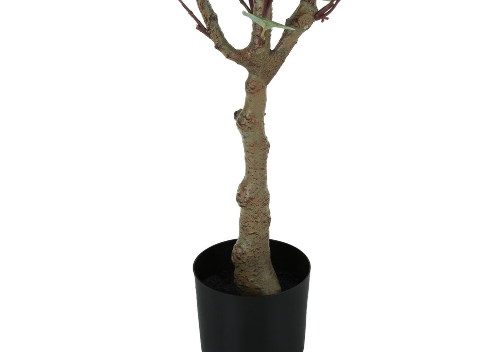 Artificial Plant, 46" Tall, Eucalyptus Tree, Indoor, Faux, Fake, Floor, Greenery, Potted, Decorative - Green / Black