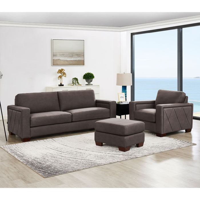 Marciano - Performance Sueded Leather Sofa - Chocolate