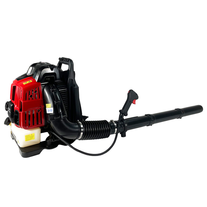 Backpack Gas Leaf Blower, 76Cc, 660Cfm, 200Mph, 4 Stroke Air Cooling Gas Backpack Grass Blower, Snow Blower Epa Compliant - Red