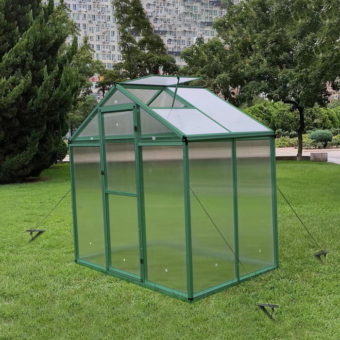 Newly Marketed Gain Height Windproofaluminum Greenhouse Polycarbonate Greenhouse Raised Base And Anchor Aluminum Heavy Duty Walk-In Greenhouses For Outdoor Backyard In All Season