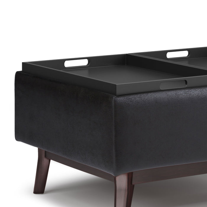 Owen - Tray Top Small Coffee Table Storage Ottoman