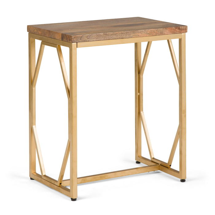 Selma - Metal and Wood Accent Table