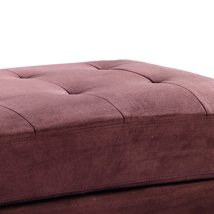 Chic Lounge Ottoman - Chocolate