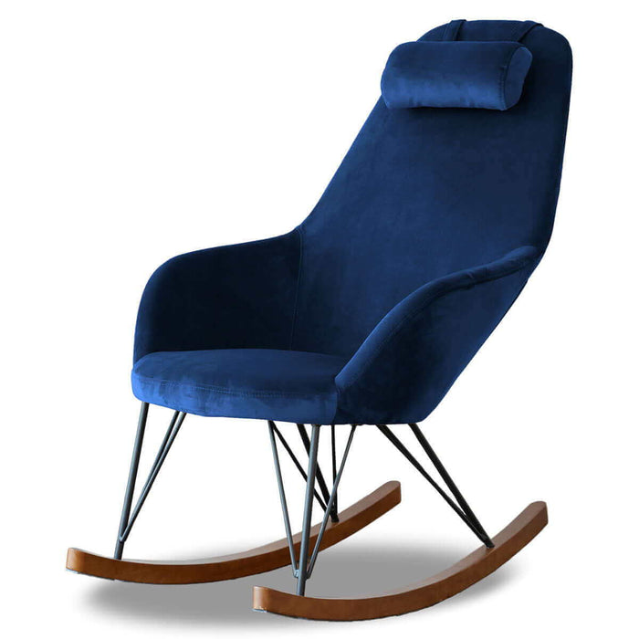 Chelsea - Velvet Rocking Chair - Blue