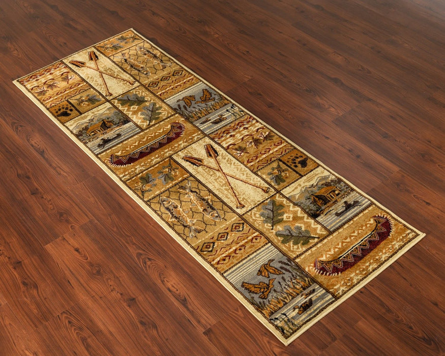 Woodland - GC_RST5001 Multi 5' x 7' Lodge Area Rug