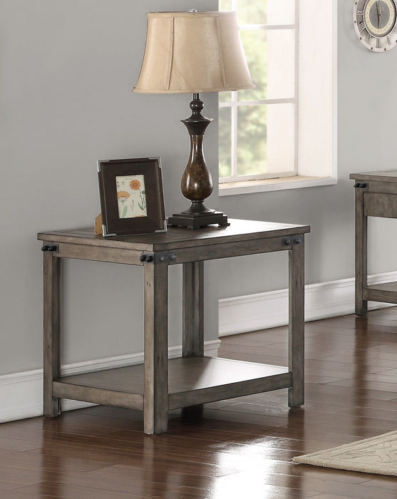 Bridgevine Home - Storehouse End Table - Smoked Grey Finish