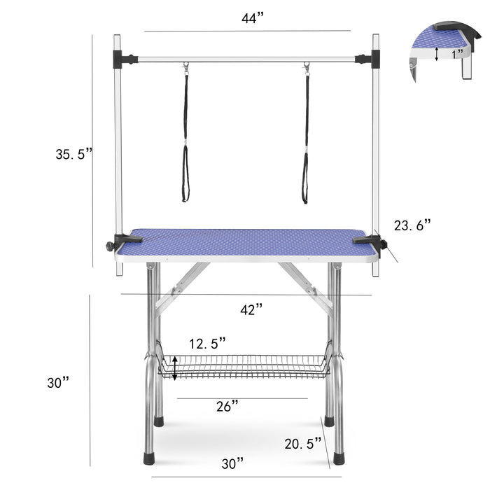 Large Grooming Table For Pet Dog And Cat With Adjustable Arm And Clamps Large Heavy Duty Animal Grooming Table